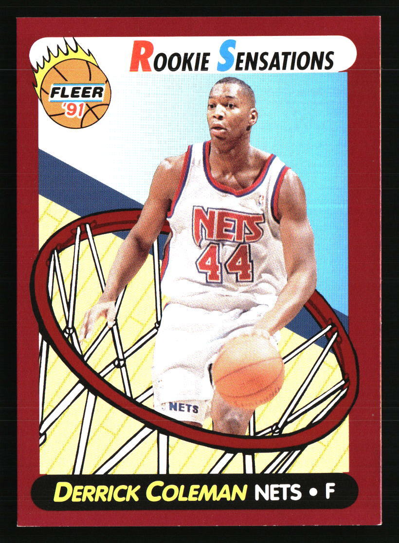 Derrick Coleman 1991 Fleer Rookie Sensations #3 Basketball Card