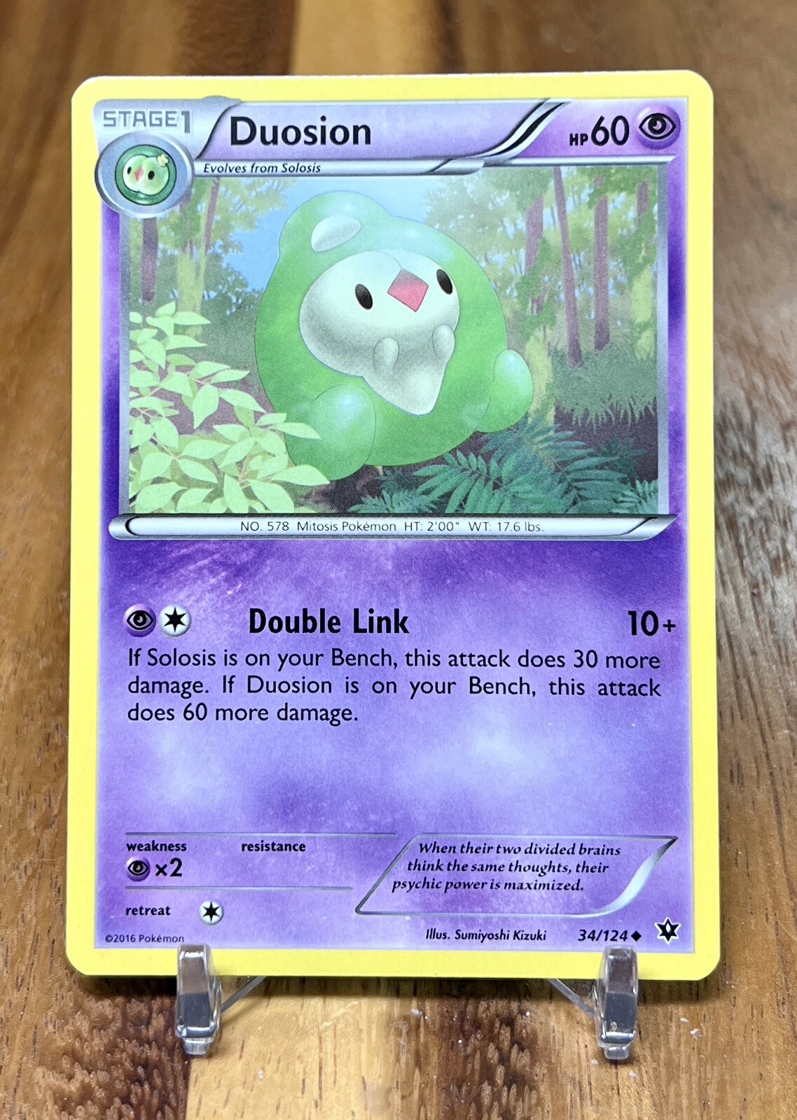 Duosion 34/124 Non Holo Uncommon Fates Collide Pokemon Card NM