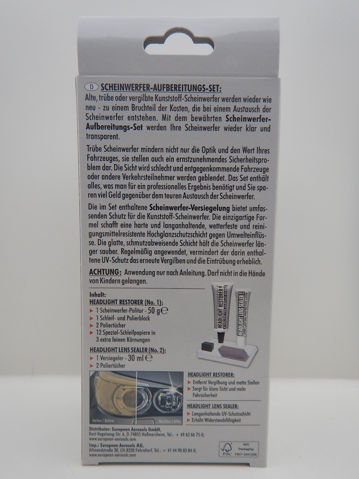 AUTOELEGANCETUNING - AUTOELEGANCETUNING - Kit Di Dettaglio Faro Presto 365171 Kit Di Riparazione Lucidatura Trasparente