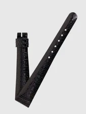 Universal Geneve 17mm x 10mm Vintage Black Lizard Strap