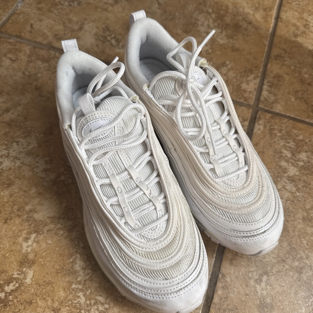 Nike Air Max 97 Triple White Wolf Gray - Size 9 Men's Running Shoes