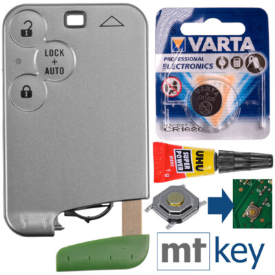 REPAIR Schlüssel Karte Gehäuse für Renault 3 Tasten Laguna 2 Espace 4 Vel Satis