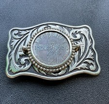 Belt Buckle Liberty Ellis Island 1886 1986 Vintage
