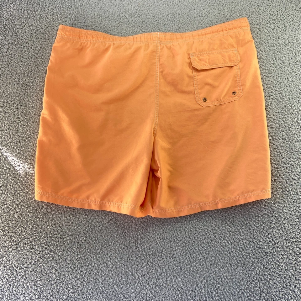 Croft & Barrow Men's Orange Drawstring Inside Pocket Lined Swim Trunks Size L - Image 4 of 4