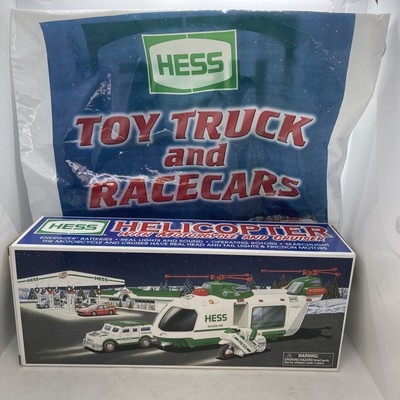 NEW 2001 Hess Truck, Helicopter With Motorcycle And Cruiser Lights & Sound