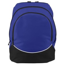 Augusta Sportswear Large Tri-Color Backpack, One Size, Purple/Black/White