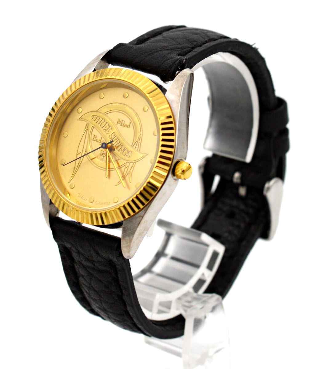 Working Vtg Selco Geneve Watch Barlow-hunt Watch Two Tone New Battery 35mm 8.5\