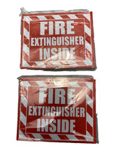 20 PACK FIRE EXTINGUISHER INSIDE SIGN SELF-ADHESIVE VINYL 4 "X 5" Safety
