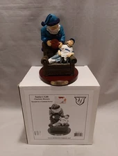 2001 The Memory Company Santa's Gift Charlotte Hornets Statue Figurine In Box