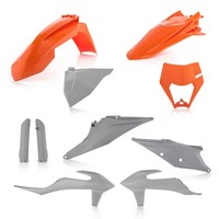 Acerbis Vollkunststoff-Kit Orange Grau FüR KTM EXC-F 350 2020-2023