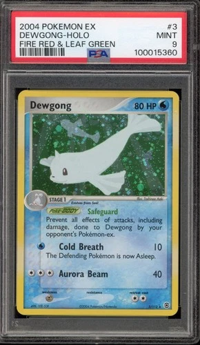 Pokemon Dewgong EX Fire Red & Leaf Green Holo Rare #3 PSA 9 Mint