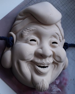 Ebisu | Dekorative Japanische Maske | 3D-Druck