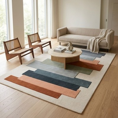 Asiatic Reef RF32 Vorleger 200x290cm Modern Abstrakt Wolle Groß Schlafzimmer UVP600
