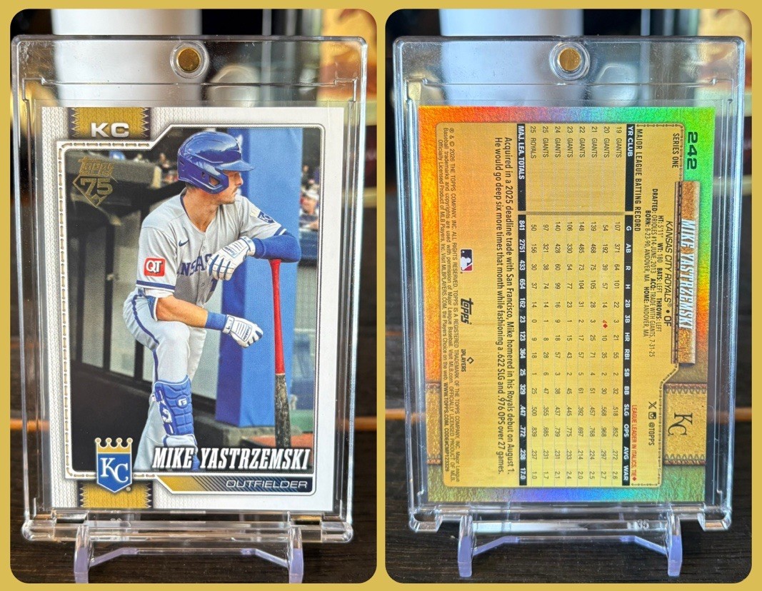 2026 Topps Mike Yastrzemski #242 Golden Mirror Image Variation SSP KC Royals