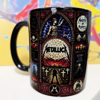 Metallica coffee Mug 110z Inspired by cassette tape stack