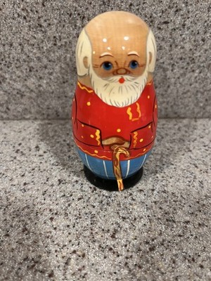 Matryoshka Russian Nesting 4 Piece Speckled Hen Set 