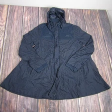 The North Face Jacket Womens Medium Navy Hooded Raincoat Lightweight Flychute
