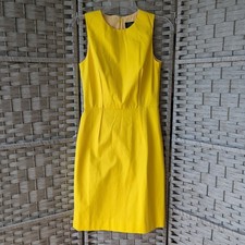 J.Crew Sheath Dress Sunshine Canary Yellow Sleeveless Tailored Sz 0 Preppy NWT