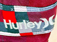 Hurley Phantom P60 Kings Road Board Shorts Mens 34 Plaid Stitched Reflective