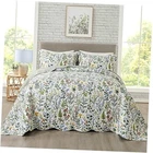 3-Piece Quilt Set Quilted Bedspread Lightweight Coverlet Queen Qs-exquisite