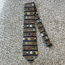 Save the Children Mens Camping Out Silk Tie Outdoors Fishing Boy Scout Hiking