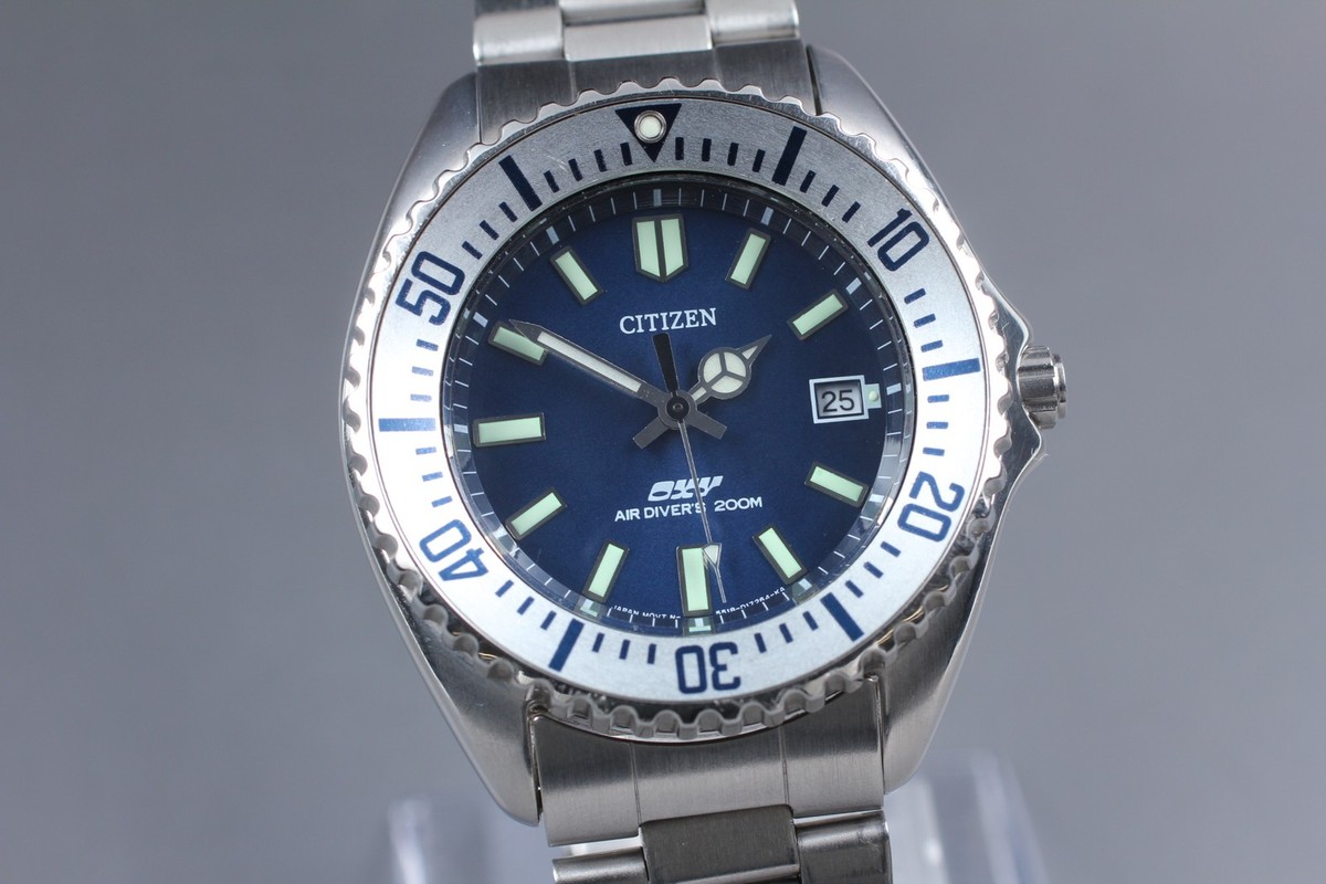 Vintage [N MINT] CITIZEN OXY Divers 5518-S96567 200m Mens Qz Watch