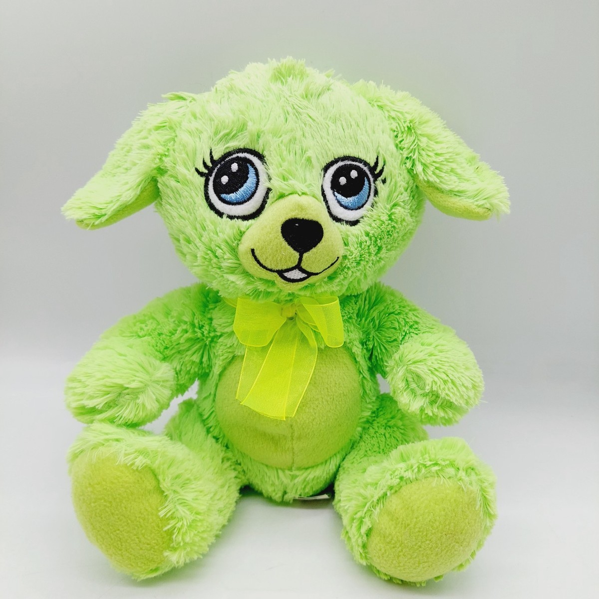 犬のぬいぐるみ 緑・白 Green Puppy Dog Plush 13