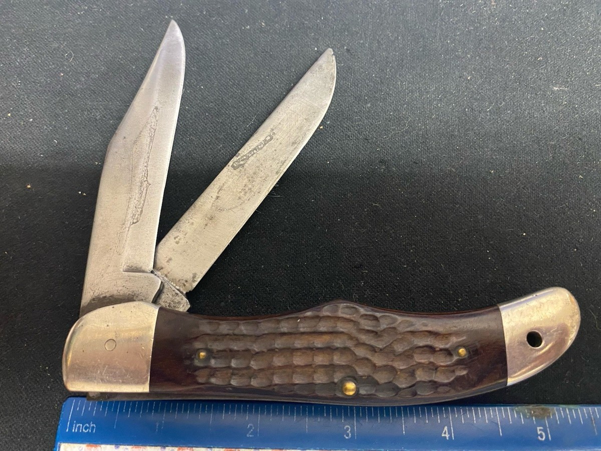 Case XX 6265 SAB Folding Hunter Knife, 1978, Jigged Wooden Handles