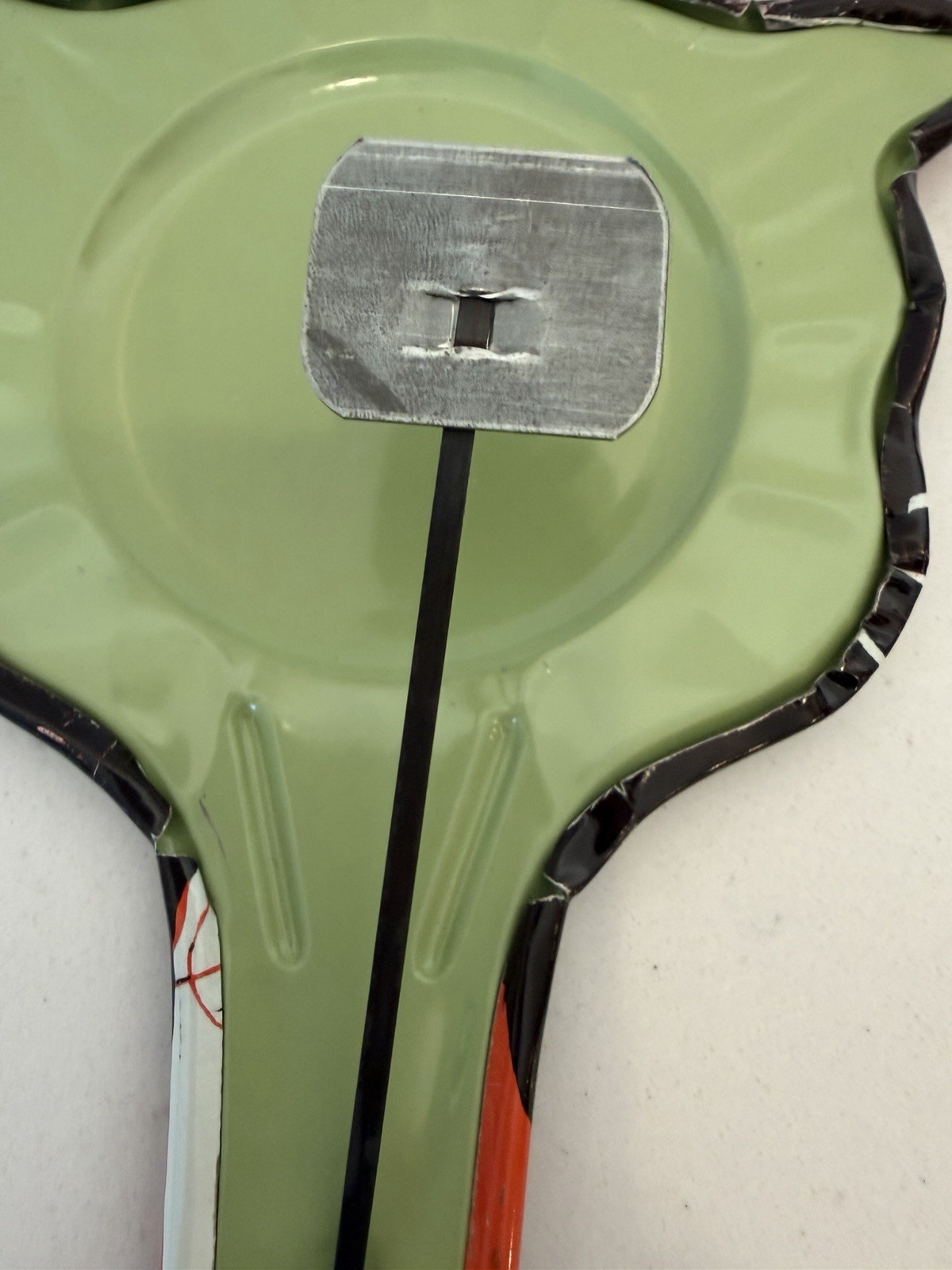 Vintage Halloween Noise Maker Black Cat Tin US Metal Toy Mfg  Co.