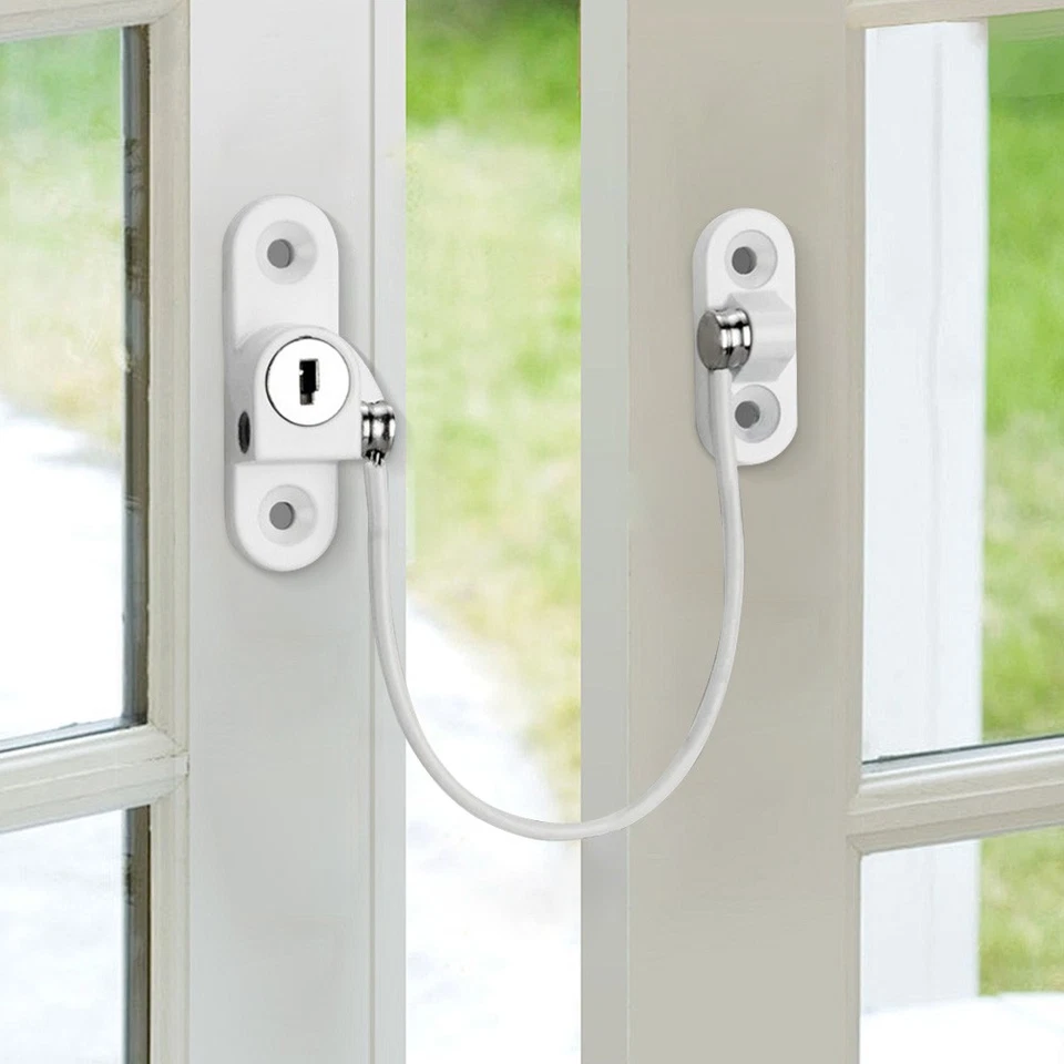 Restrictor Child Safety Durable Key Lockable Window Security Cable Lock Door - Image 2 of 4