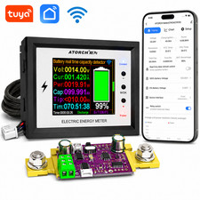 Tuya Wifi Smart Battery Capacity Tester 0-420v Dc Volt Amp Power Meter Durable