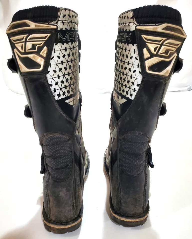 Fly Racing Maverick Motocross Dirt Bike Boots Mens 11 Black White - Image 4 of 4