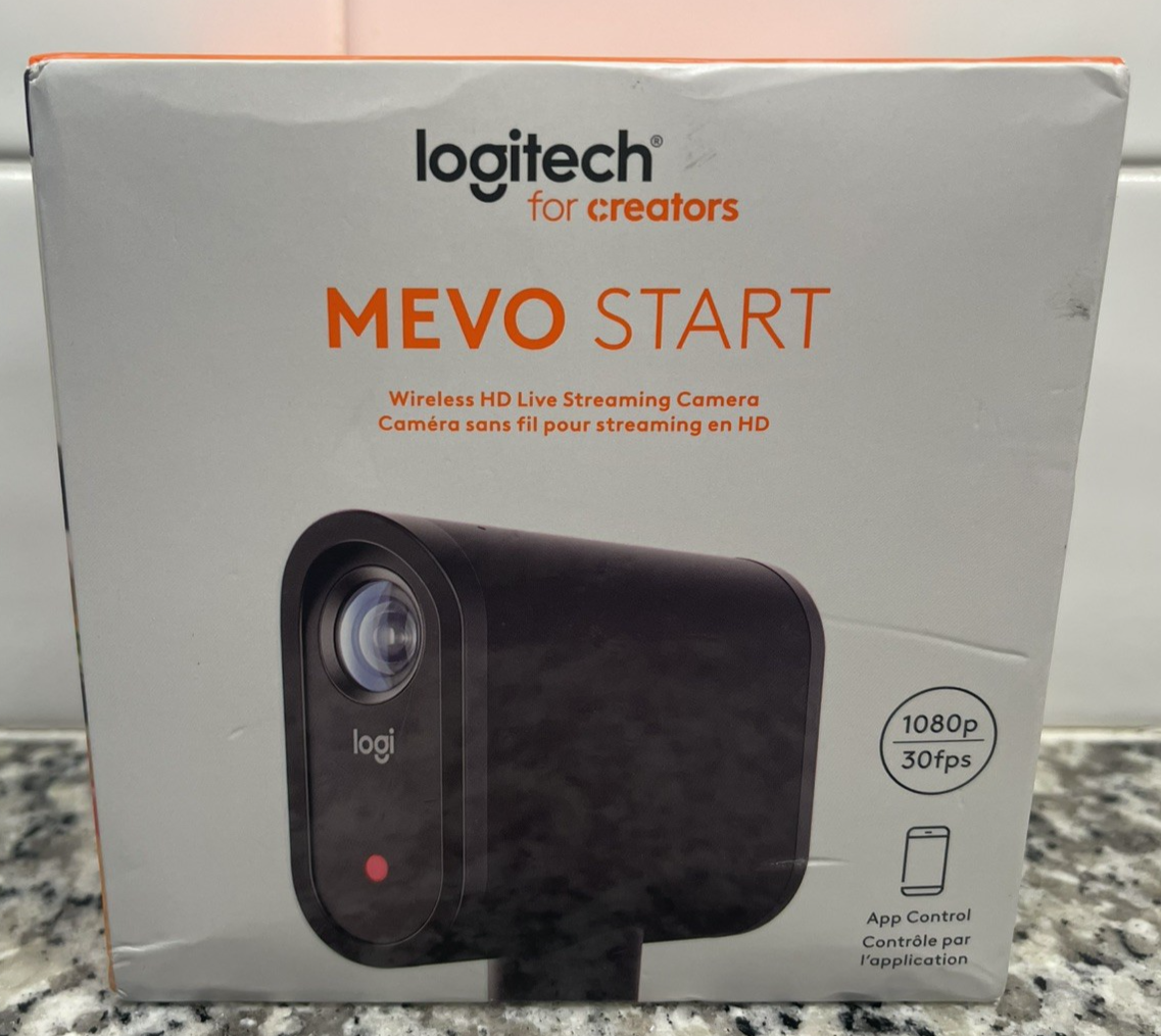 Logitech Mevo Start Live Streaming HD Action Camera Black for