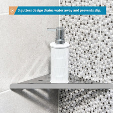 2 Pcs 304 Stainless Steel Corner Shelf with Screws, Triangle Shower Caddy, Wa...