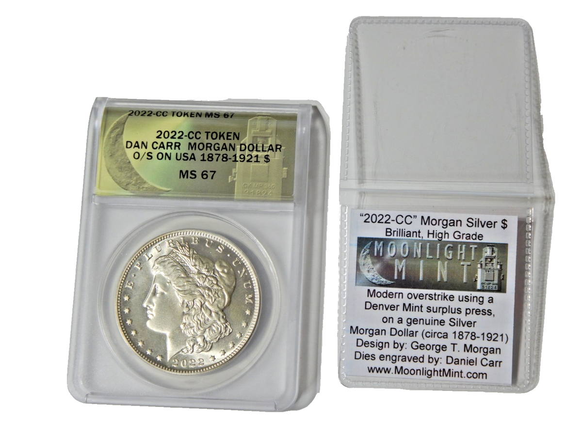 2022 cc Morgan 90% Silver Dollar Fantasy overstrike Daniel Carr