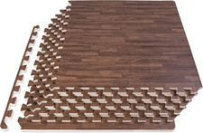 Wood Grain EVA Foam Puzzle Mat  -Inch, 6 Interlocking Tiles 24 Sq Ft Indoor Us