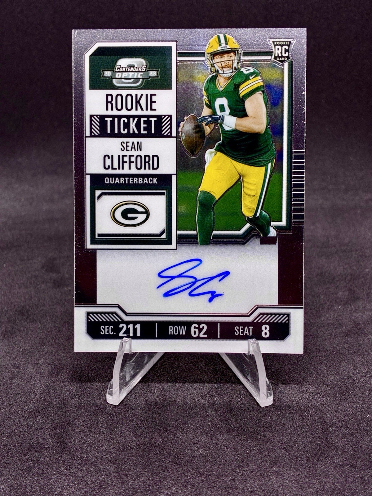 SEAN CLIFFORD 2023 Panini Contenders Optic Rookie Ticket Autograph #132 Packers!
