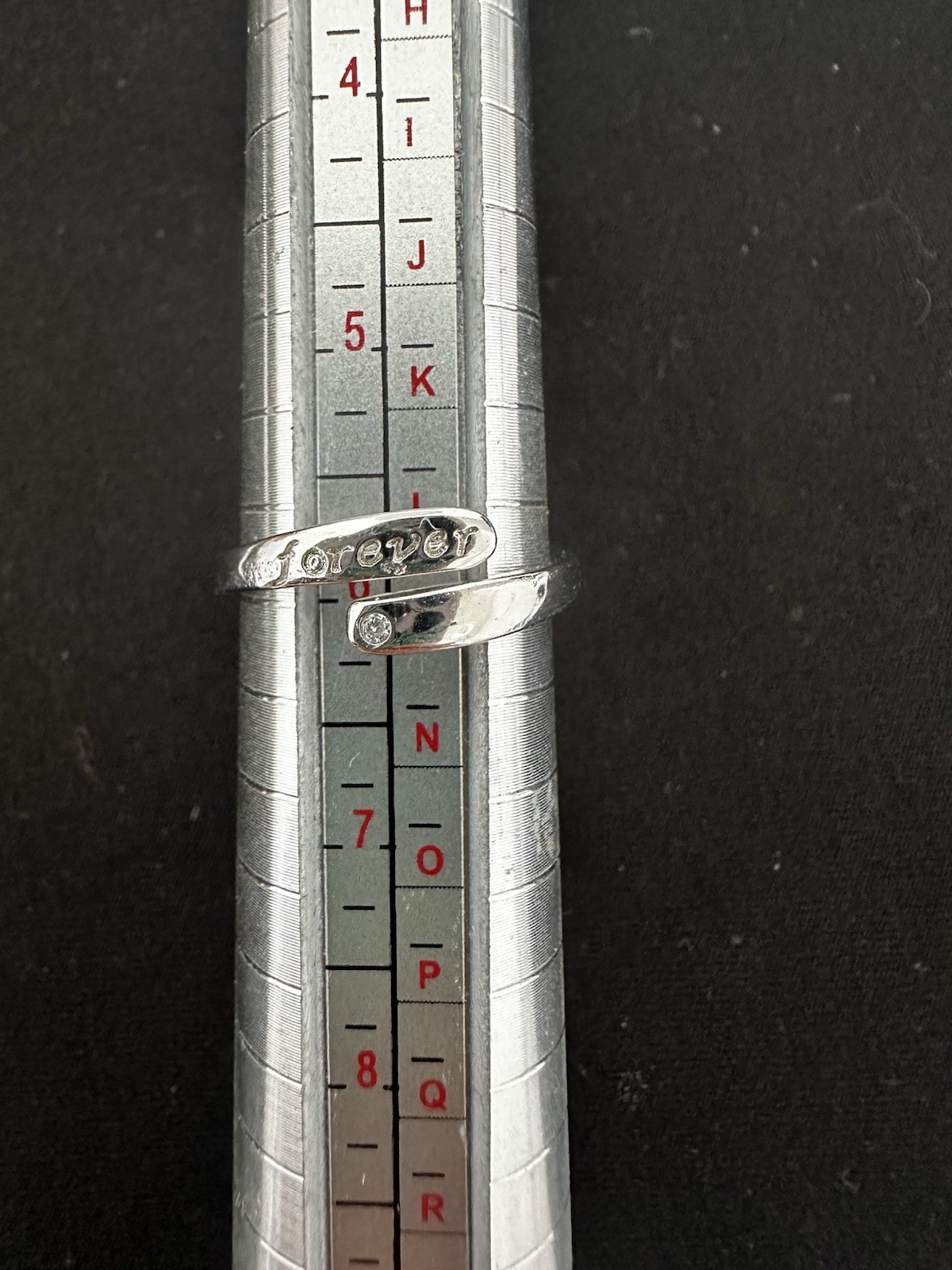 Silver 900 Adjustable Wrap Ring Forever Engraving… - image 5