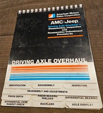 Amc Rearend Amc 20 Amx Javelin Driving Axle Overhaul Dealership Manual Jeep Amc Rearend Amc 20 Amx Javelin Driving Axle Overhaul Dealership Manual Jeep