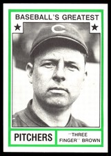 Mordecai Brown 1982 TCMA Baseball's Greatest Pitchers (White Backs) #34 Cubs