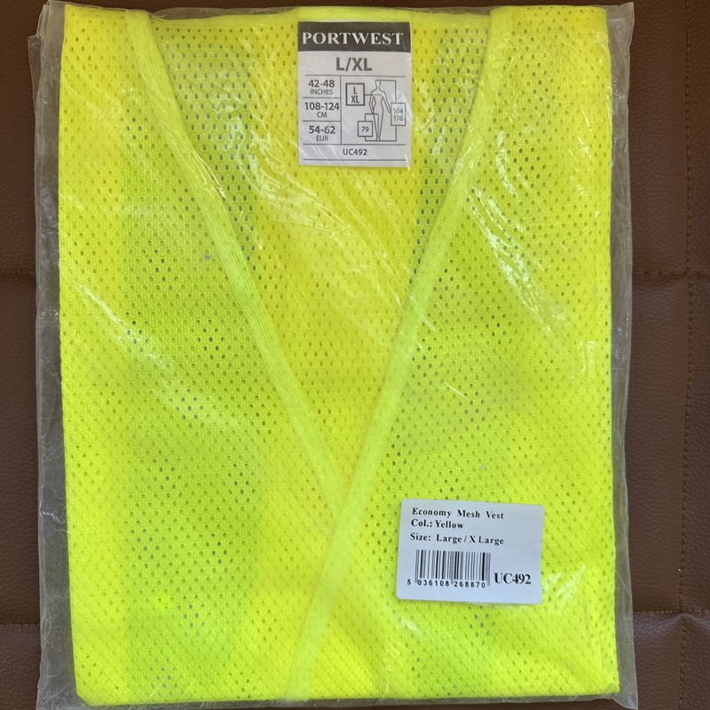 Portwest UC492 Economy Hi-Vis Reflective Cooling Mesh Safety Work Vest ANSI 
