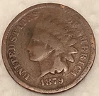 1879 Indian Head Cent Penny 1C - Grade - G/VG - #14347
