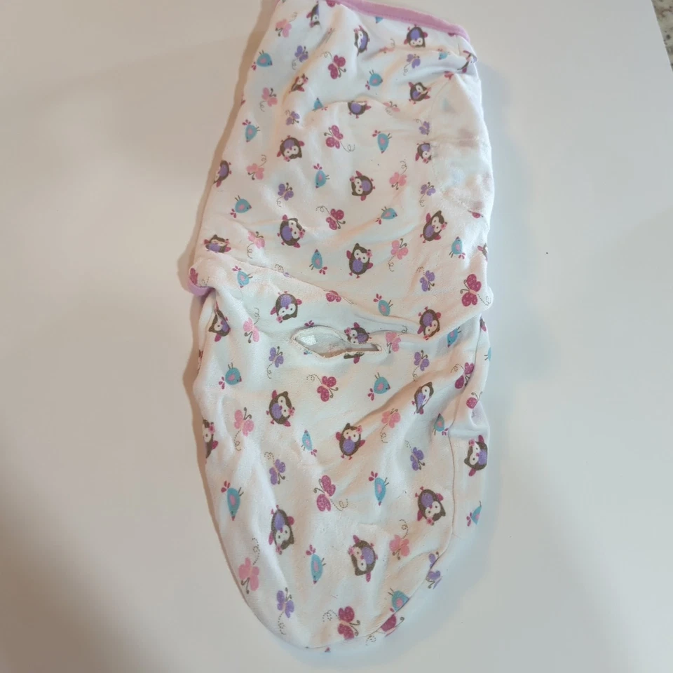 Manta para envolver bebé bebé Garanimals SwaddleMe pequeña/mediana 7-14 libras búhos y... Foto 2 de 4