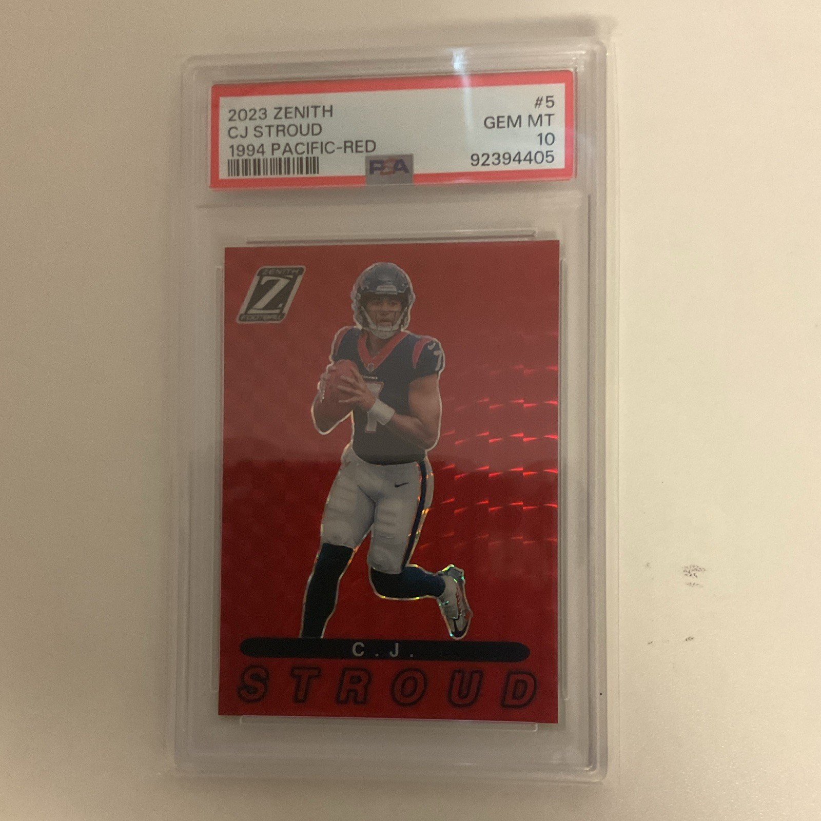 CJ Stroud Panini Zenith 1994 Pacific #5 Red
