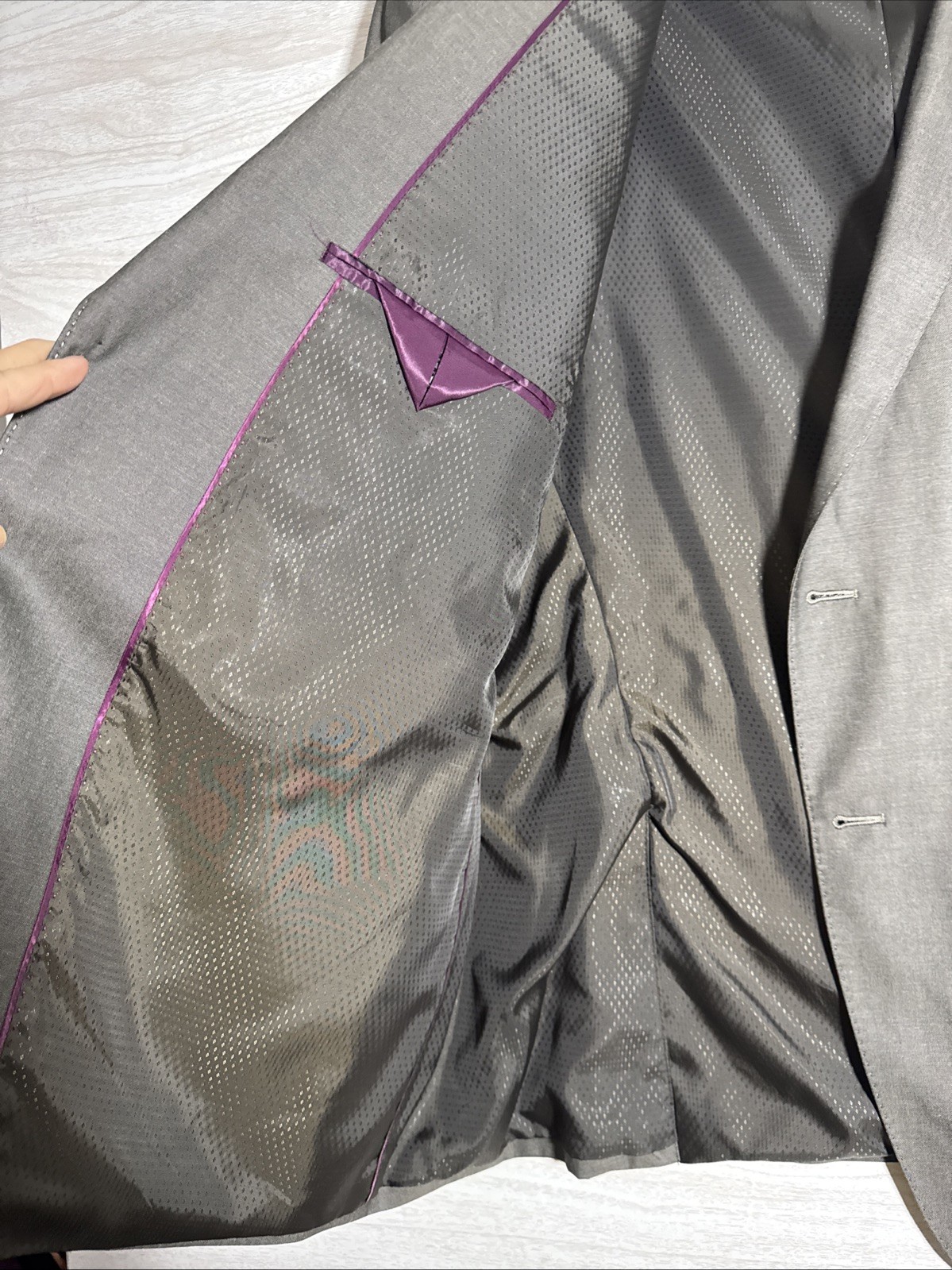 Sean John brown polyester blend two-button Blazer… - image 10