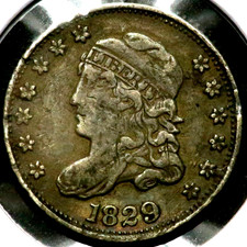 1829 Capped Bust Half 1/2 Dime 5 Cents R1444