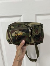 Vintage Camo Utility Crossbody Bag W 3 Vintage Enamel Pins Military Y2k