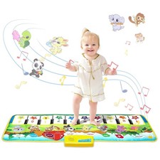 39.5" Piano Mat with 8 Instrument Sounds  Adjustable Volume for Toddlers