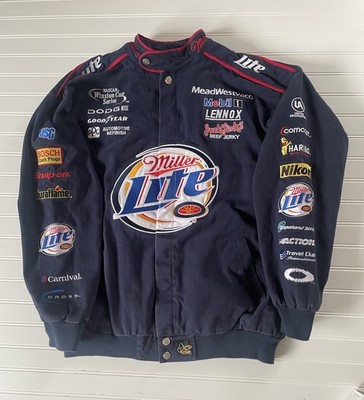 Vintage Chase Authentic Rusty Wallace NASCAR Racing Jacket Miller Lite XL USA