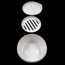Portable Soap Case Round Airtight Container Travel Soap Holder Tray White